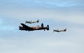 Lancaster bomber and hawker hurricane