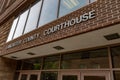 The Lancaster County Courthouse Entrance Sign Royalty Free Stock Photo