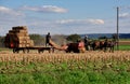 Lancaster County, PA: Amish Working Fields Royalty Free Stock Photo