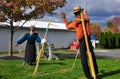 Lancaster, PA: Scarecrows at Amish Farm & House Museum Royalty Free Stock Photo