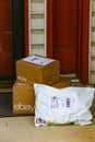 EBay Packages at Door Royalty Free Stock Photo