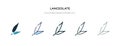 Lanceolate icon in different style vector illustration. two colored and black lanceolate vector icons designed in filled, outline