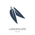 lanceolate icon in trendy design style. lanceolate icon isolated on white background. lanceolate vector icon simple and modern