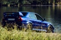 Lancer Evo 7 in the lake Royalty Free Stock Photo