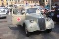 Lancia Ardea vintage 1950 in ambulance version. Genoa Italy, June 12, 2023.