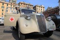 Lancia Ardea vintage 1950 in ambulance version. Genoa Italy, June 12, 2023.