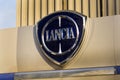 Lancia car logo on dealership building on January 20, 2017 in Prague, Czech republic.