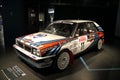 Lancia Delta Integrale historic car at the automobile museum in Turin (Italy) Gianni Agnelli. Royalty Free Stock Photo