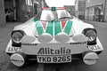 Lancia sponsored racing car Royalty Free Stock Photo