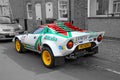 Lancia sponsored racing car Royalty Free Stock Photo