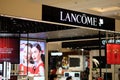 Lancome`s logo on shop sign Royalty Free Stock Photo