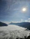 The country above the clouds in the morning Royalty Free Stock Photo