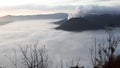 The land above the clouds in the morning Royalty Free Stock Photo