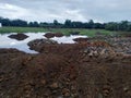 Land clearance or landfill housing Royalty Free Stock Photo