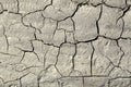 Land cracked by drought due to lack of water Royalty Free Stock Photo