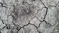 Land is cracked due to lack of water on paddy fields Royalty Free Stock Photo