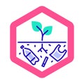 Land degradation black line icon. Ecological disaster. Isolated vector element. Outline pictogram for web page, mobile app, promo