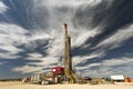 Land Drilling Rig and Cloudy Sky