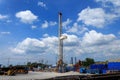 Land Drilling Rig in Yard Royalty Free Stock Photo