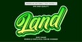 land editable text effect style Royalty Free Stock Photo
