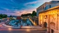 The Land Gate in Zadar at sunset, the main entrance into the city, built by a Venetian architect Michele Sanmicheli in 1543, Zadar Royalty Free Stock Photo