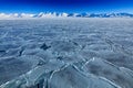 Land of ice. Winter Arctic. White snowy mountain, blue glacier Svalbard, Norway. Ice in ocean. Iceberg twilight in North pole. Bea