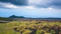 Land of Mount Etna and Ionian Sea coast in Sicily Royalty Free Stock Photo