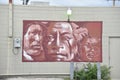 Kansas Tribes Native American Indian Mural Royalty Free Stock Photo