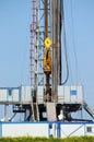 Land oil drilling rig top drive system