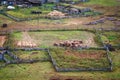 Land and outbuildings cattle farm Royalty Free Stock Photo