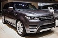 Land Rover Range Rover hybrid SUV car showcased at the Geneva International Motor Show. Switzerland - March 1, 2016 Royalty Free Stock Photo