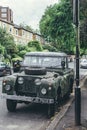 Land Rover Series III parked on a street in London