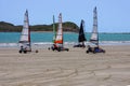 Land sailing on beach