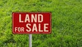 Land for sale metallic vintage sign Royalty Free Stock Photo