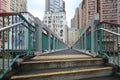 the land scape of the foot bridge at Kwai Hing, hong kong  31 July 2021 Royalty Free Stock Photo