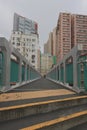the land scape of the foot bridge at Kwai Hing, hong kong  31 July 2021 Royalty Free Stock Photo