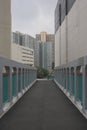 the land scape of the foot bridge at Kwai Hing, hong kong  31 July 2021 Royalty Free Stock Photo