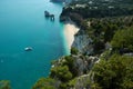 Land and sea and mountains all together here in Gargano National Park Royalty Free Stock Photo