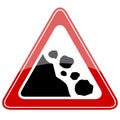 Land slide warning sign