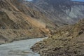 Land sliding near Raikot Bridge Royalty Free Stock Photo