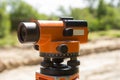 Land surveyor equipment theodolite Royalty Free Stock Photo