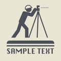 Land surveyor icon or sign