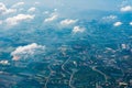 Land of Thailand from a great height view from the airplane Royalty Free Stock Photo