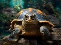 A portrait of a land turtle Royalty Free Stock Photo