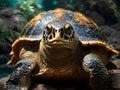 A portrait of a land turtle Royalty Free Stock Photo