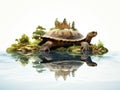 Land turtle Made With Generative AI illustration