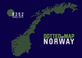 A dotted map of norway