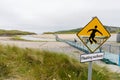 Landascapes of Ireland. Floating walkway in Barleycove beach