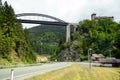 Austria, Tirol, Trisanna Bridge and Castle