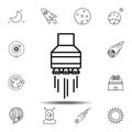 lander, space, rocket icon. Simple thin line, outline vector element of Space icons set for UI and UX, website or mobile